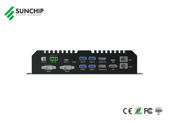 RK3588 Media Player Box Edge Computing AIoT NPU 6Tops 8K Android 12 RS232 RS485 Metall