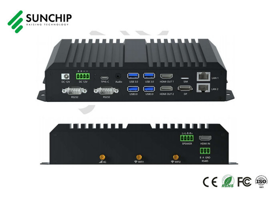 RK3588 CPU Edge Computing Device Metallmediaspieler mit optionalem POE GPS für KI-Industriegerät