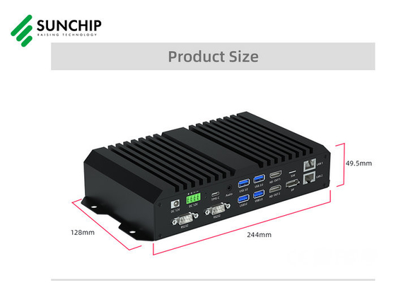 RK3588 CPU Edge Computing Device Metallmediaspieler mit optionalem POE GPS für KI-Industriegerät