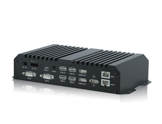 Schwarzer RK3588 Media Player Box 8K HD Doppel Ethernet Multimedia Box Wifi 6 AIoT Edge Computing Device
