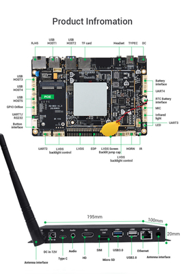 RK3288 Quad-Core Cortex-A17 1.8G CPU Multimedia Player mit Netzwerk RJ45 10/100M Ethernet